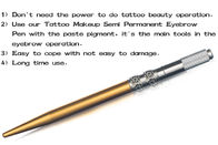 刻まれた刺繍の永久的な眉毛のペンの金の構造の Microblading のバイト ホルダー