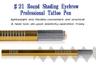 金 Microblading の眉毛のペンの永久的な構造はアルミニウム手に用具を使います