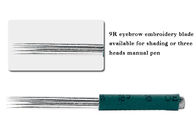 入れ墨 9 の円形の緑の陰影の刃の永久的な構造の針の Handtool