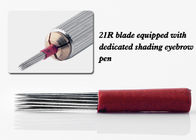 化粧品は Microblading の針 21 の円形の赤い陰影の刃を構成します
