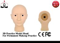 皮膚色の開いた目の永久的な構造の練習の皮ライト刺繍3Dのシリコーンの練習モデル頭部