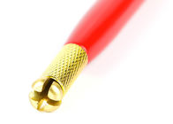 赤い化粧品の入れ墨のペンの永久的な構造の特大ヘッド手動入れ墨のペン