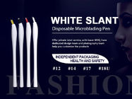 白い傾いた使い捨て可能なMicrobladingのペンのロゴはカスタマイズした
